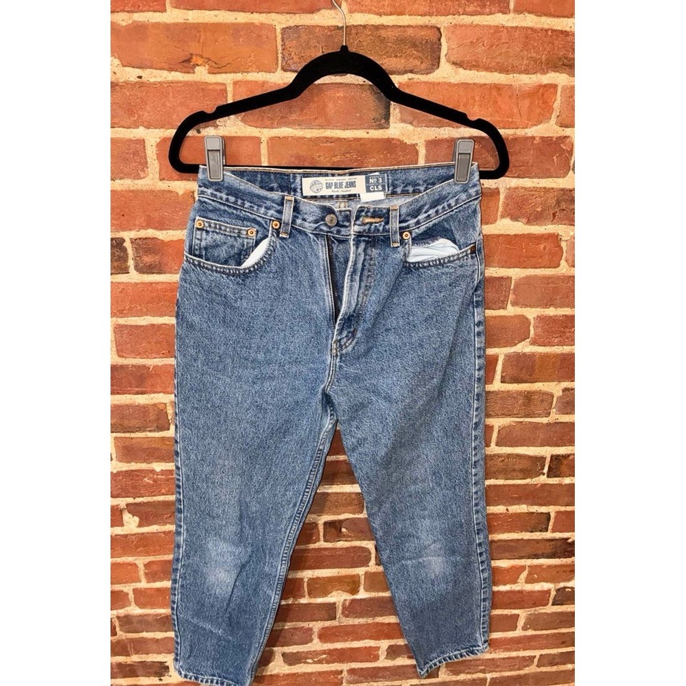 Gap Blue Jeans Classic Fit Womens Denim Medium Wash Cotton Pants‎ 28